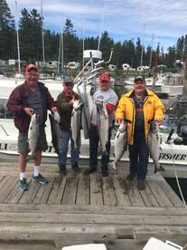 A days catch of Chinook salmon