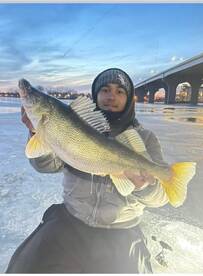 Ice on Chain of Lakes Walleye and Walley