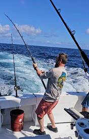 Reeling the day away on marlin
