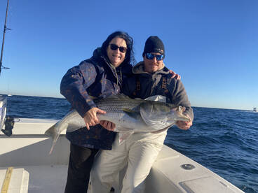 Spring striped bass in Raritan Bay