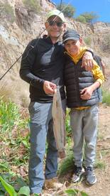 Father and son day out fishing