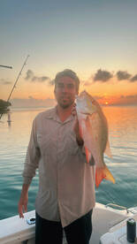 Inshore Mutton Snaper on a windy day!