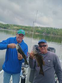 Spawning Bass on Table Rock lake. 