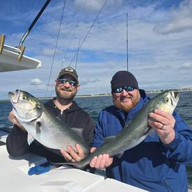 Awesome morning, bite on stripers and bl