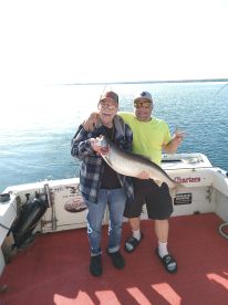 It was great to be able to go out with my dad. The captain put us on fish right away.  