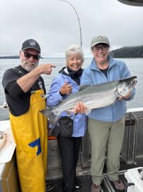 Great Salmon Fishing and BONUS whale watching!