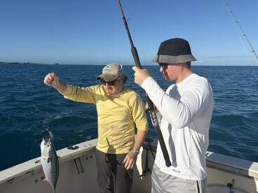 A delightful son\/father crew 