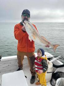 Great morning fishing with my son