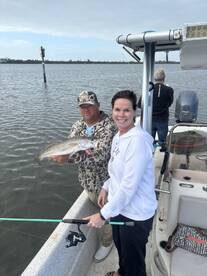 Andy got us fish despite the weather conditions and inexperienced fishermen!