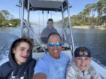 Great day on the water with the boys!
