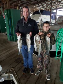 This Sava's first Striper.