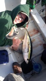Yellowfin tuna in the boat