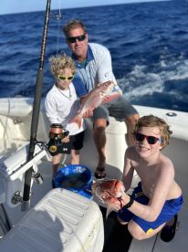 Trolled,deep water bottom fishing and reef fishing in one trip.